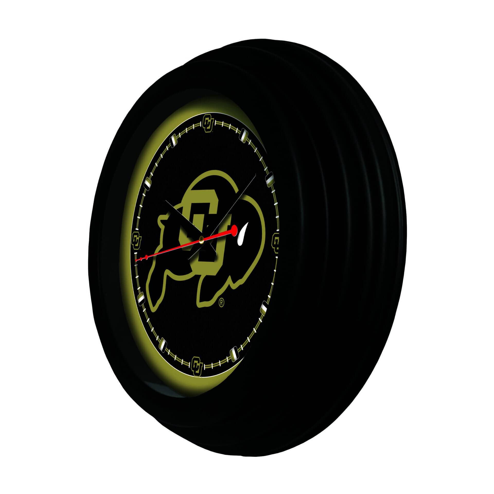 University of Colorado 15-Inch Wall Clock in Black 2 University of Colorado 15-Inch Wall Clock in Black - Image 2
