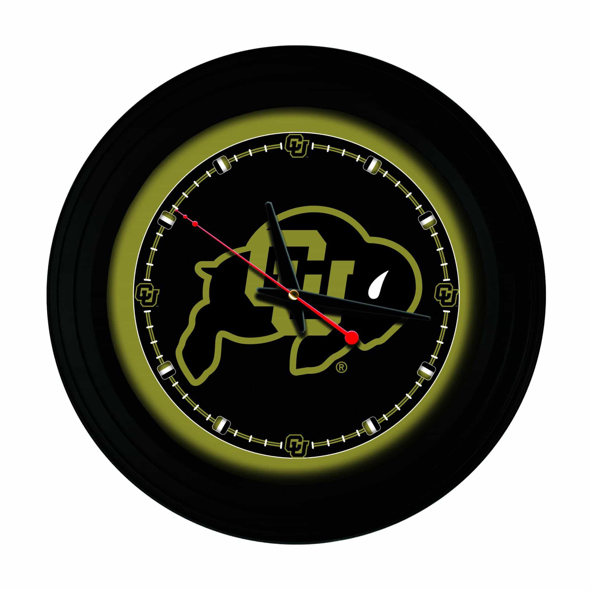 University of Colorado 15-Inch Wall Clock in Black 3 University of Colorado 15-Inch Wall Clock in Black