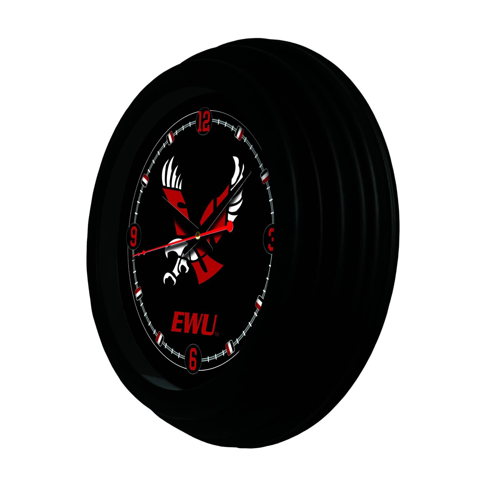 Eastern Washington University 15-Inch Wall Clock in Black 2 Eastern Washington University 15-Inch Wall Clock in Black - Image 2