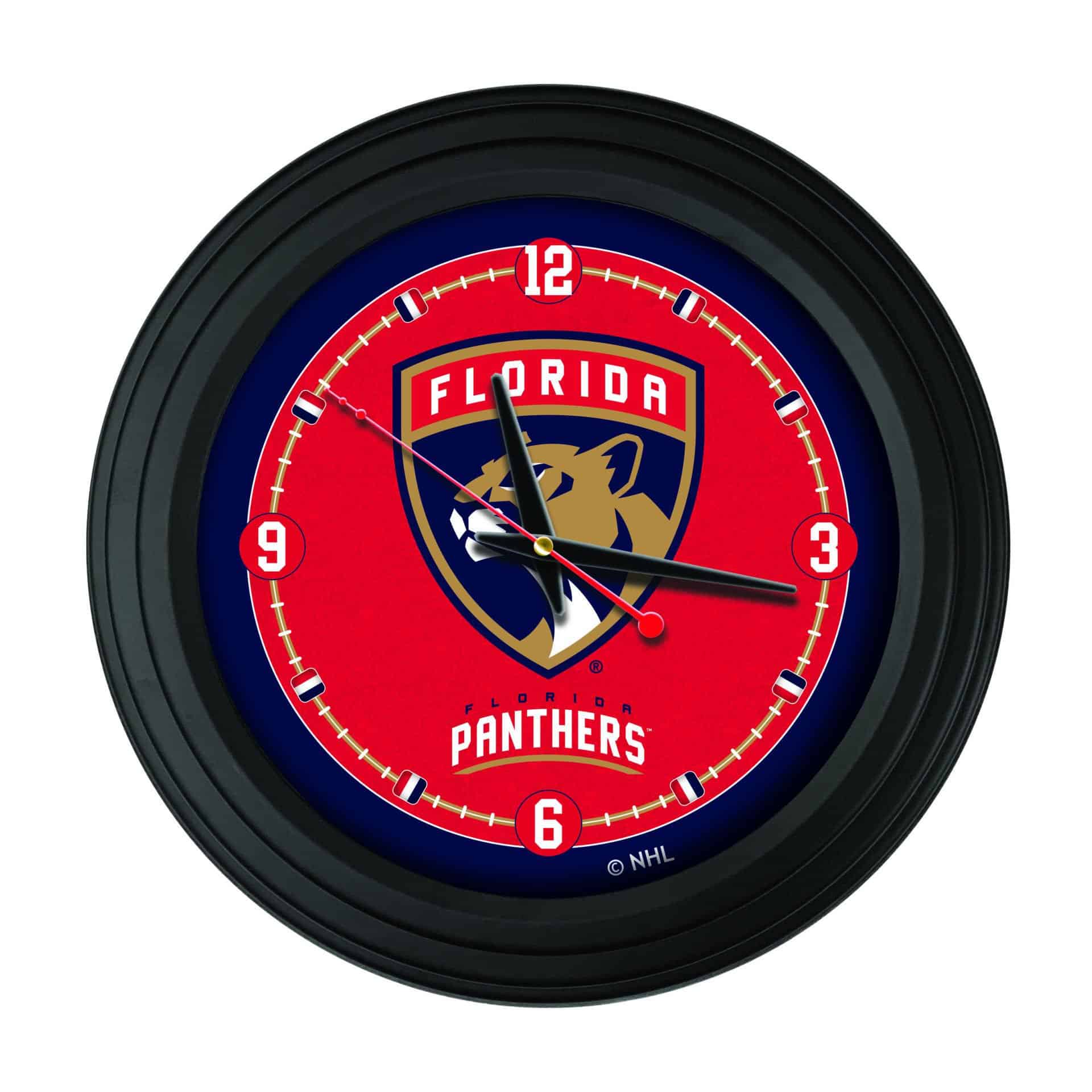 Florida Panthers 15-Inch Wall Clock in Black 1 Florida Panthers 15-Inch Wall Clock in Black