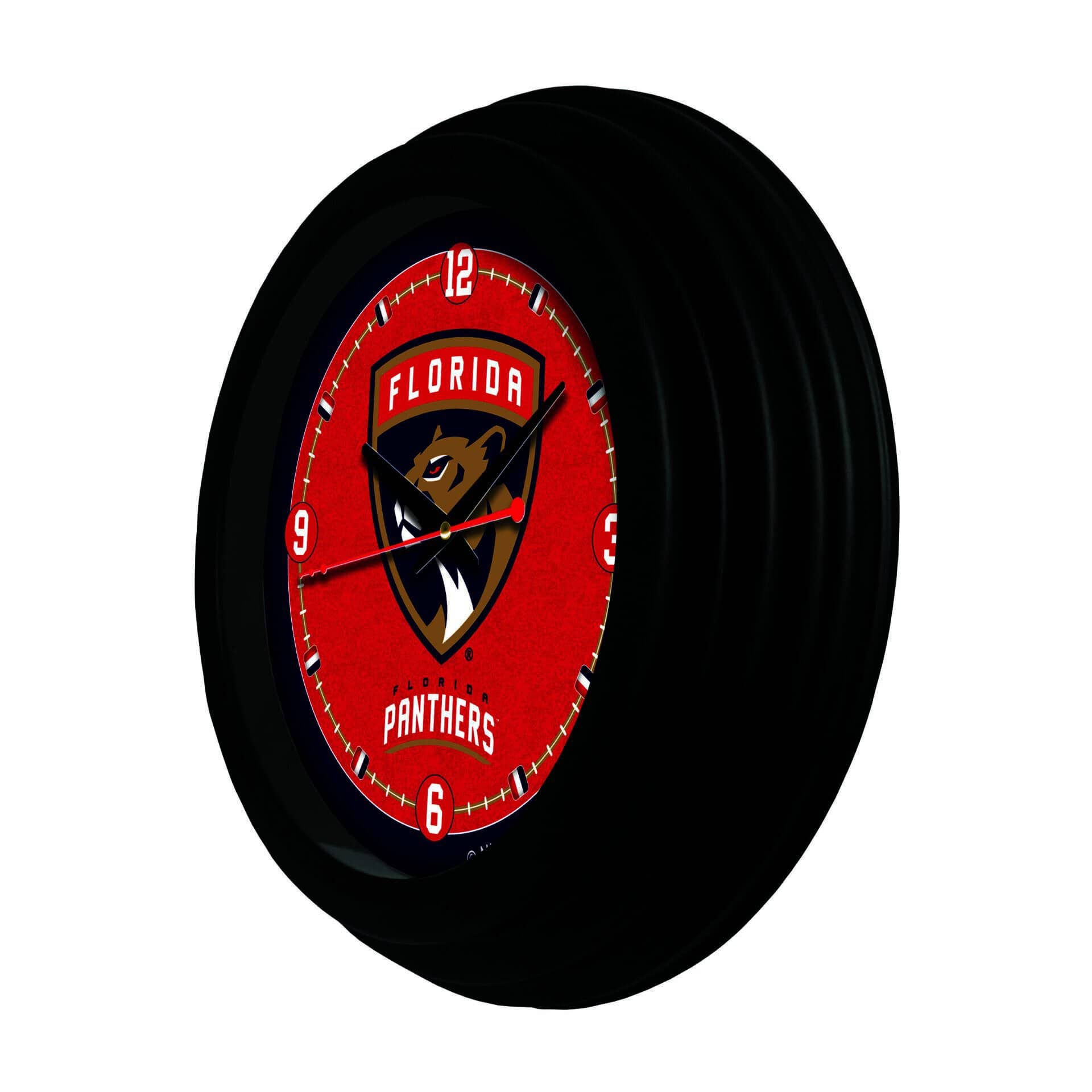 Florida Panthers 15-Inch Wall Clock in Black 2 Florida Panthers 15-Inch Wall Clock in Black - Image 2