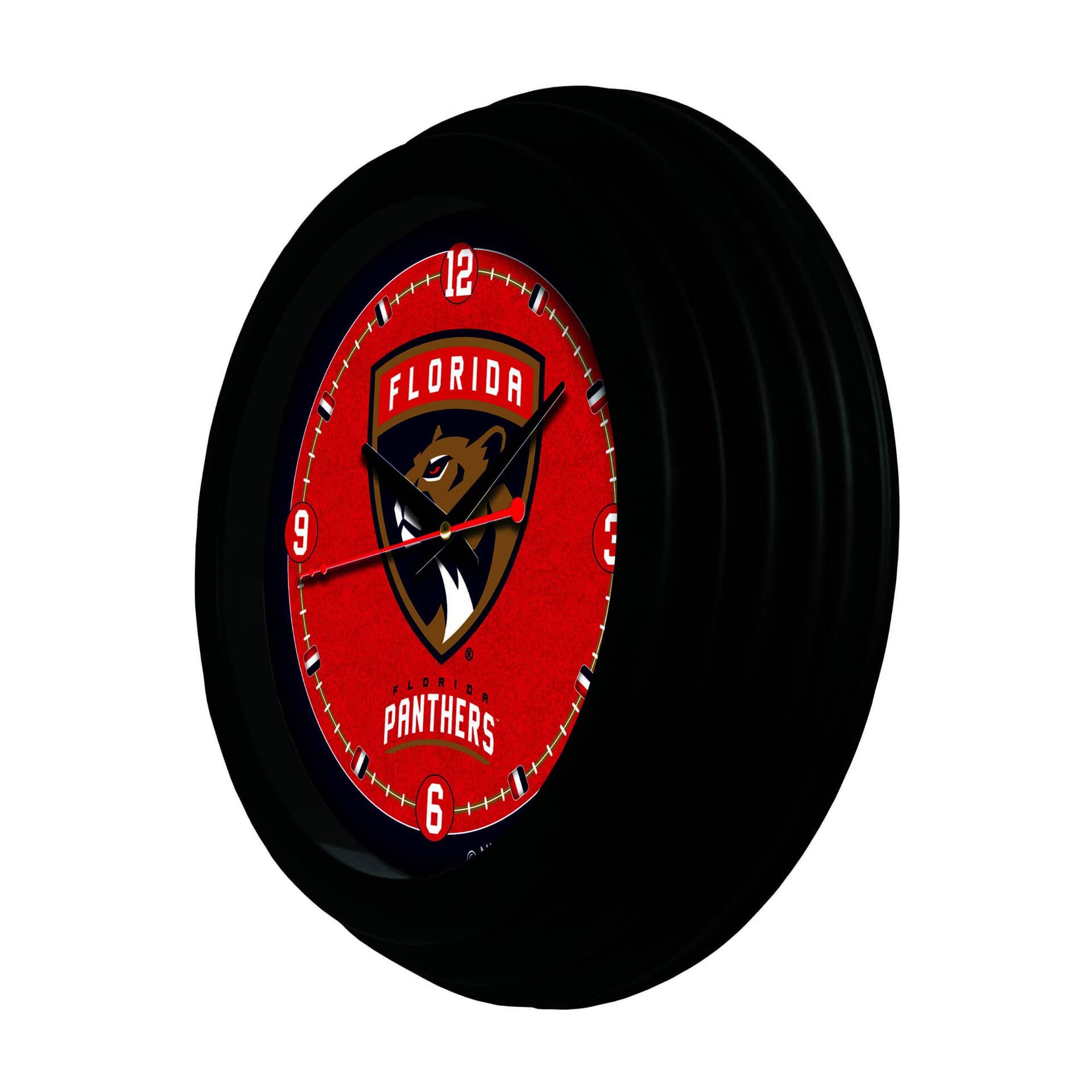 Florida Panthers 15-Inch Wall Clock in Black 4 Florida Panthers 15-Inch Wall Clock in Black