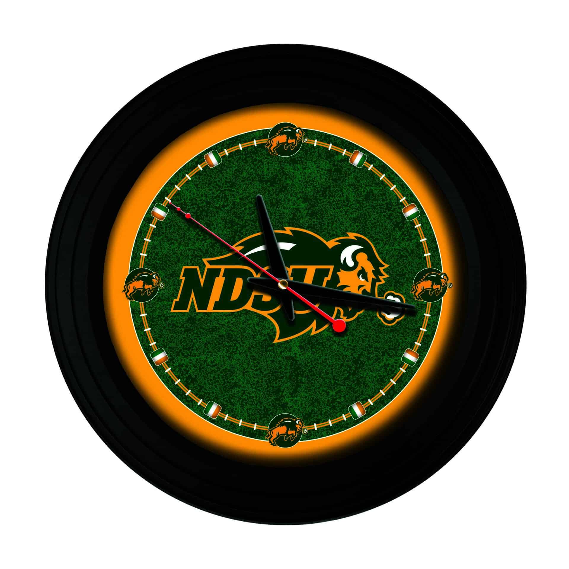 North Dakota State University 15-Inch Wall Clock in Black 3 North Dakota State University 15-Inch Wall Clock in Black