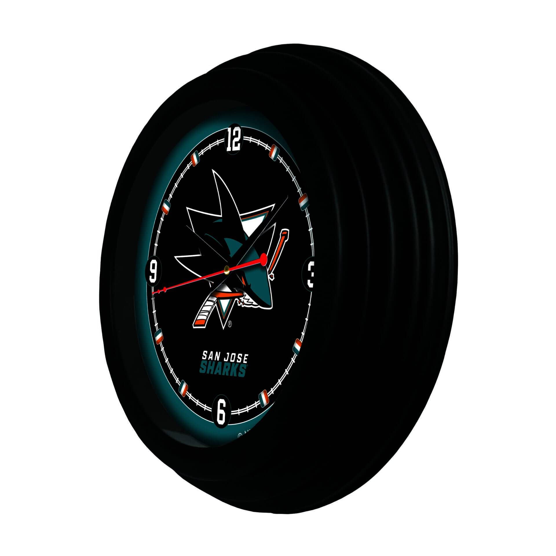 San Jose Sharks 15-Inch Wall Clock in Black 2 San Jose Sharks 15-Inch Wall Clock in Black - Image 2