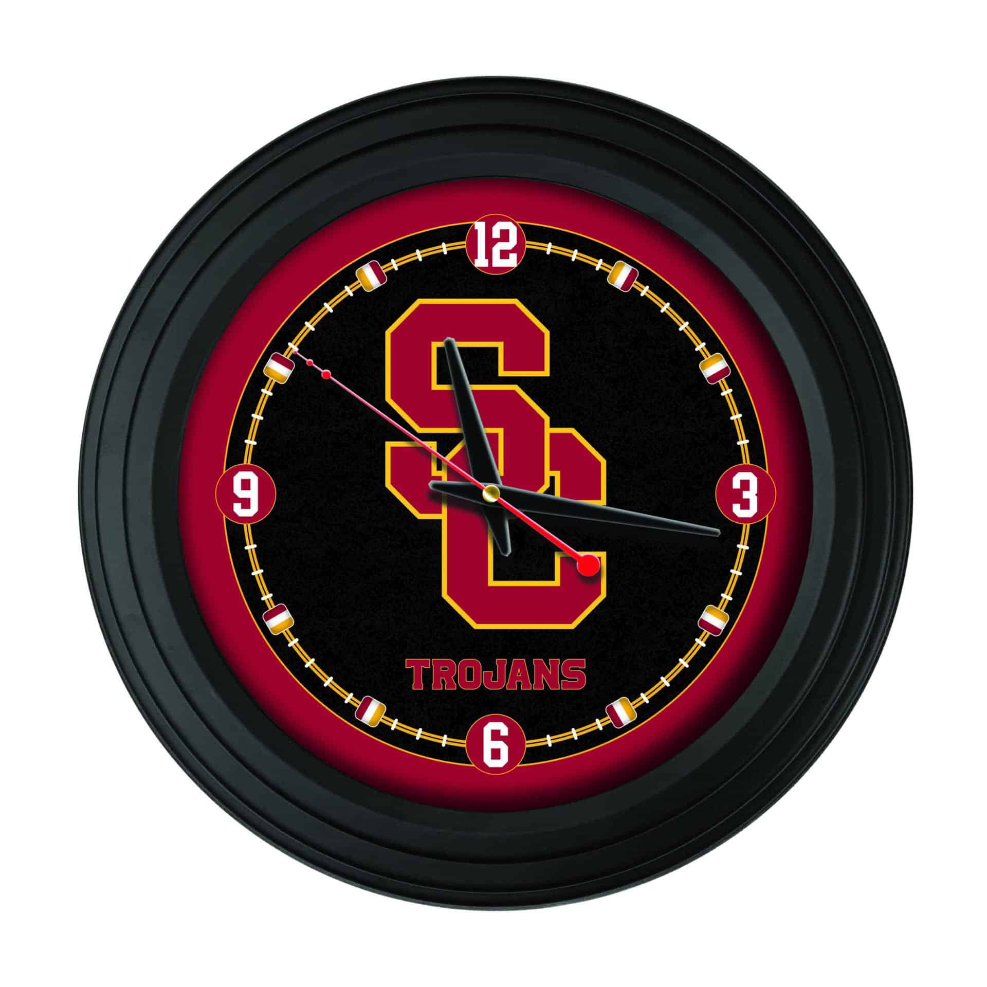 University of Southern California 15-Inch Wall Clock in Black 1 University of Southern California 15-Inch Wall Clock in Black