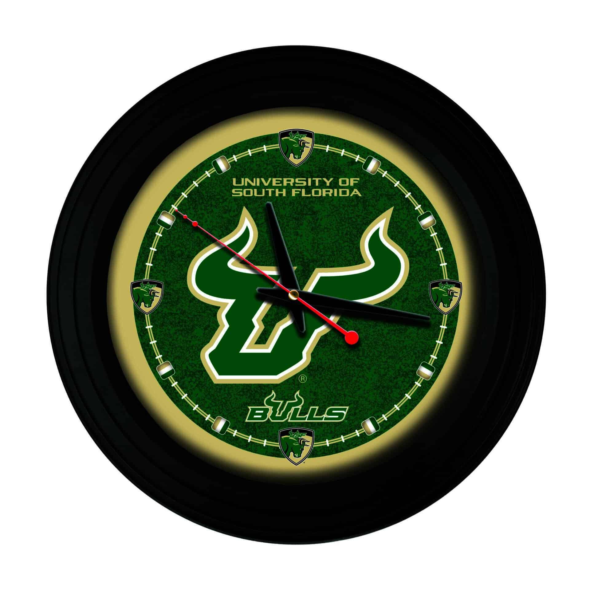 University of South Florida 15-Inch Wall Clock in Black 1 University of South Florida 15-Inch Wall Clock in Black