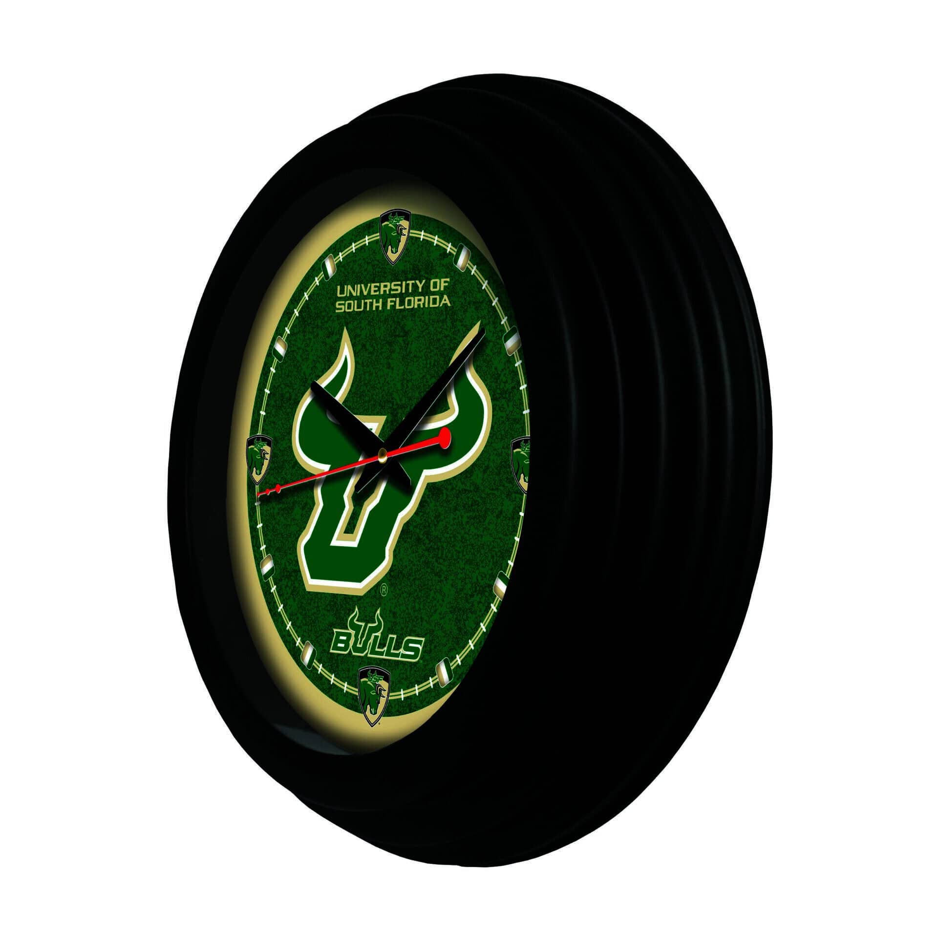 University of South Florida 15-Inch Wall Clock in Black 2 University of South Florida 15-Inch Wall Clock in Black - Image 2