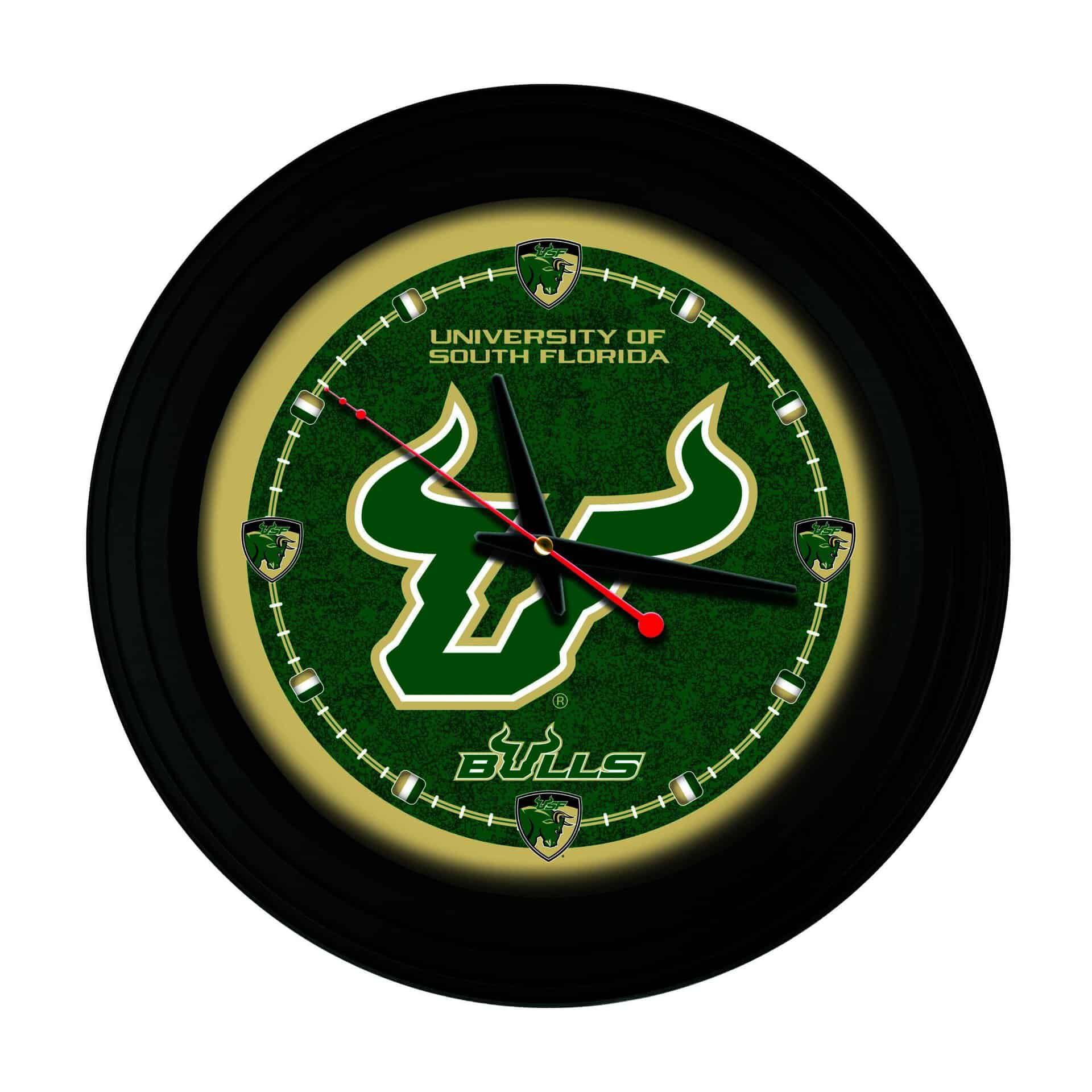University of South Florida 15-Inch Wall Clock in Black 3 University of South Florida 15-Inch Wall Clock in Black