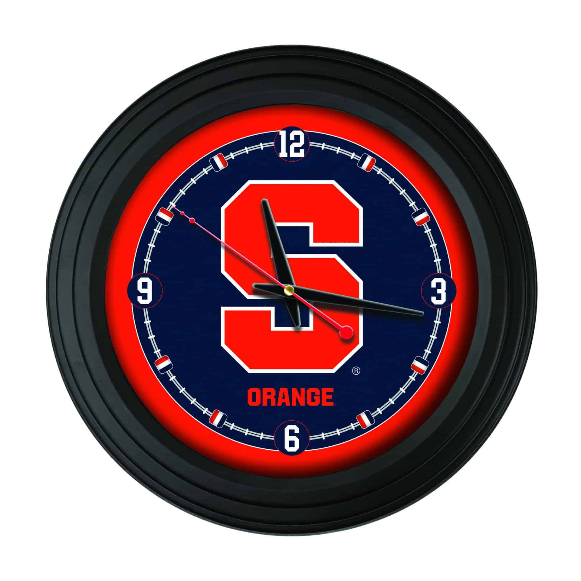 Syracuse University 15-Inch Wall Clock in Black 1 Syracuse University 15-Inch Wall Clock in Black