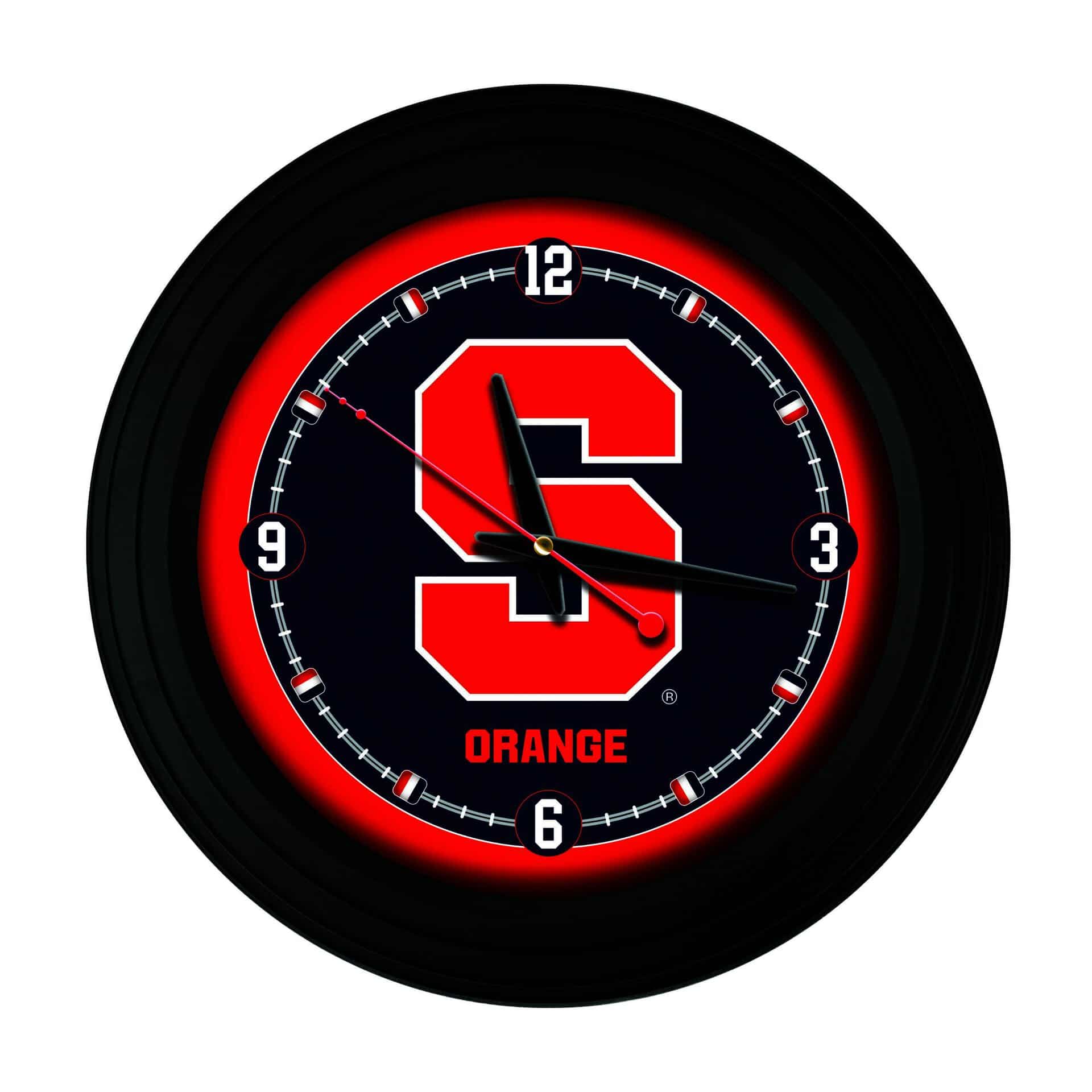 Syracuse University 15-Inch Wall Clock in Black 3 Syracuse University 15-Inch Wall Clock in Black