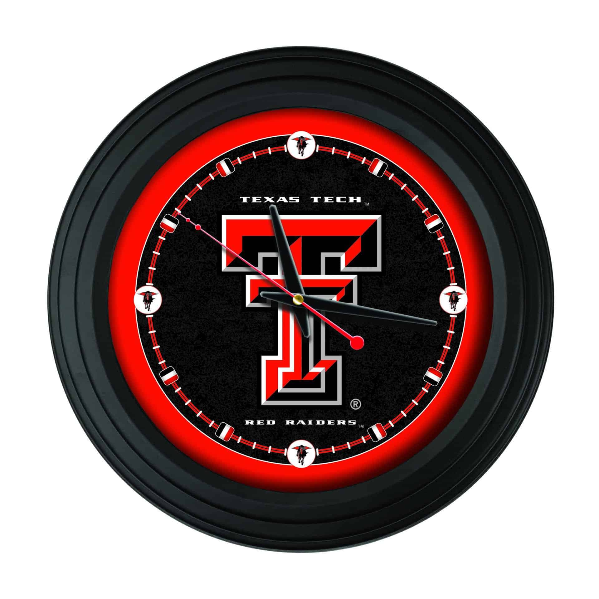 Texas Tech University 15-Inch Wall Clock in Black 1 Texas Tech University 15-Inch Wall Clock in Black