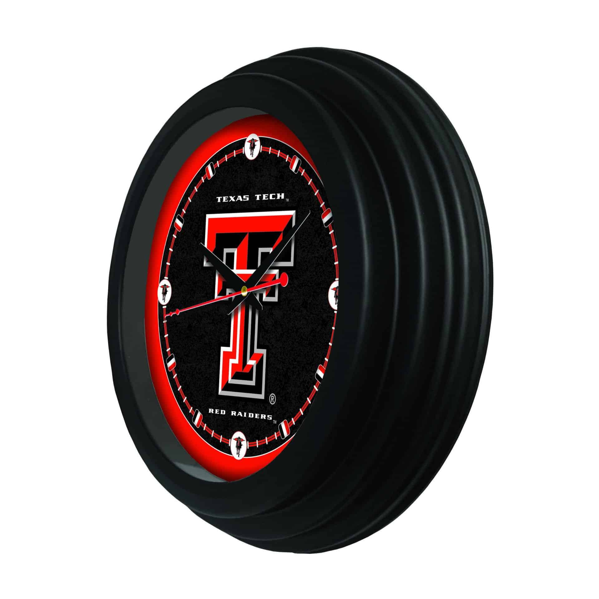 Texas Tech University 15-Inch Wall Clock in Black 2 Texas Tech University 15-Inch Wall Clock in Black - Image 2