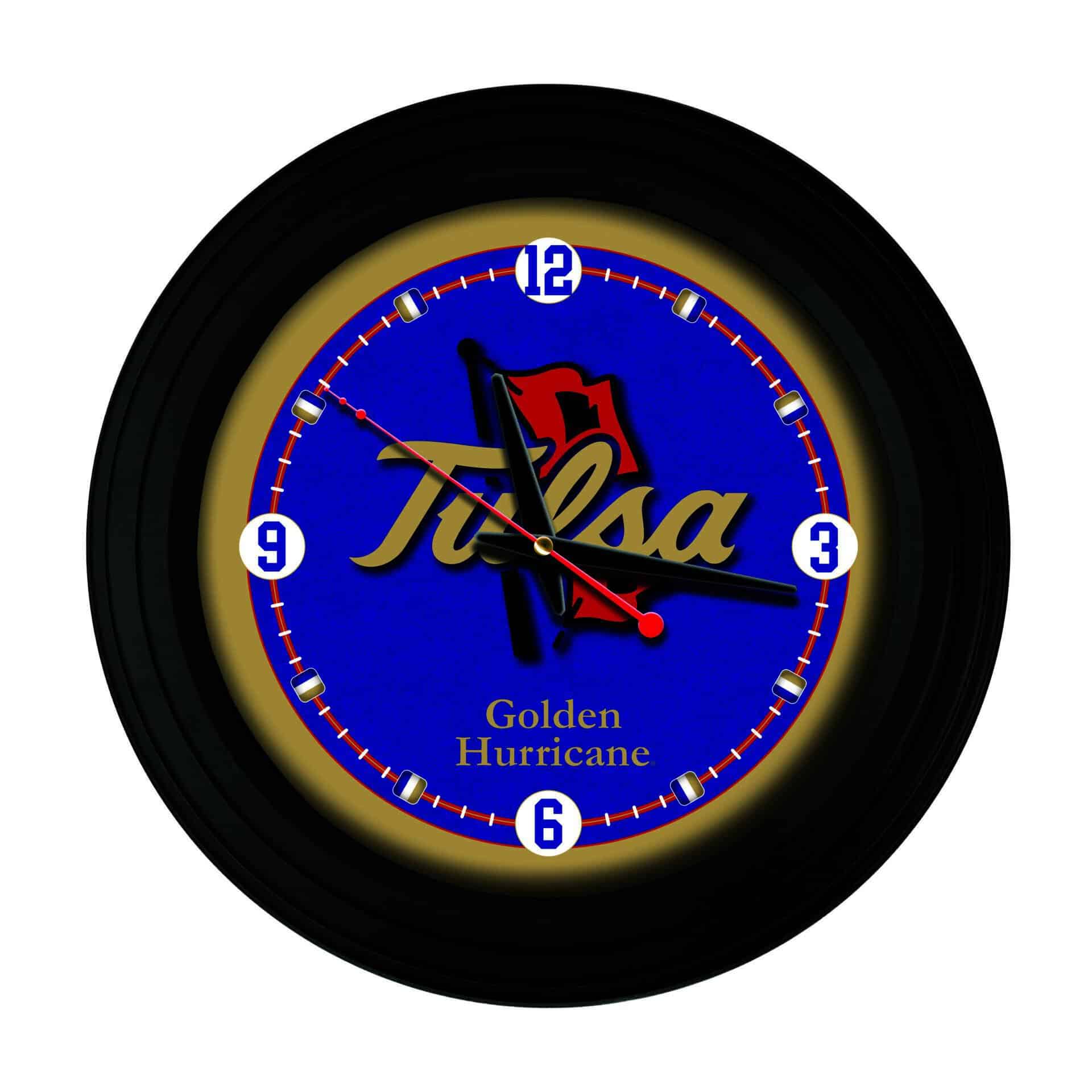 University of Tulsa 15-Inch Wall Clock in Black 1 University of Tulsa 15-Inch Wall Clock in Black