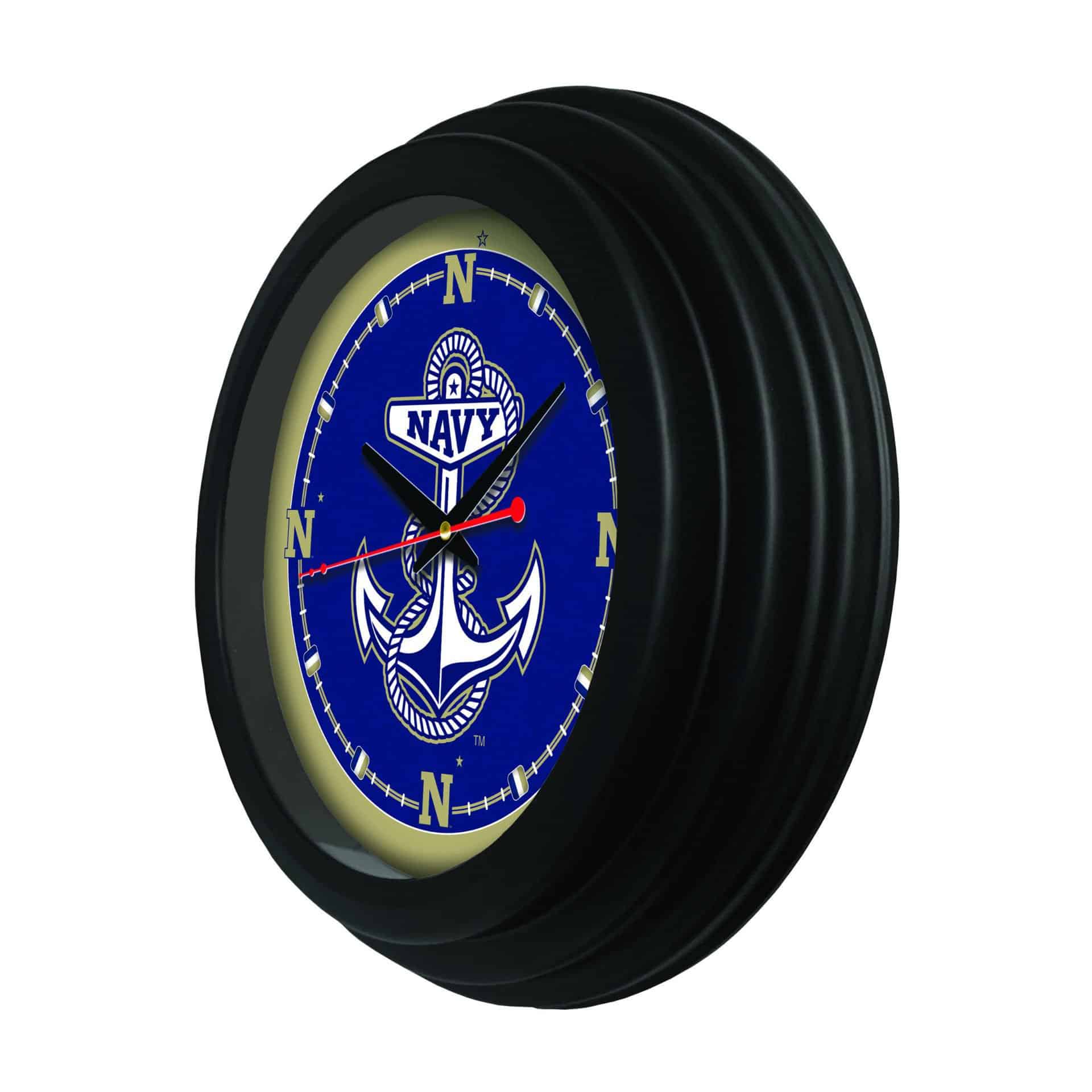 US Naval Academy 15-Inch Wall Clock in Black 2 US Naval Academy 15-Inch Wall Clock in Black - Image 2