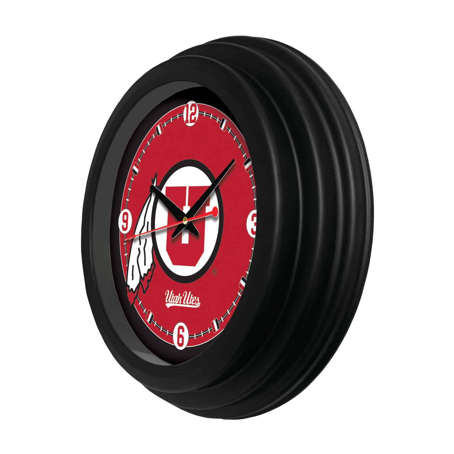 University of Utah 15-Inch Wall Clock in Black 2 University of Utah 15-Inch Wall Clock in Black - Image 2