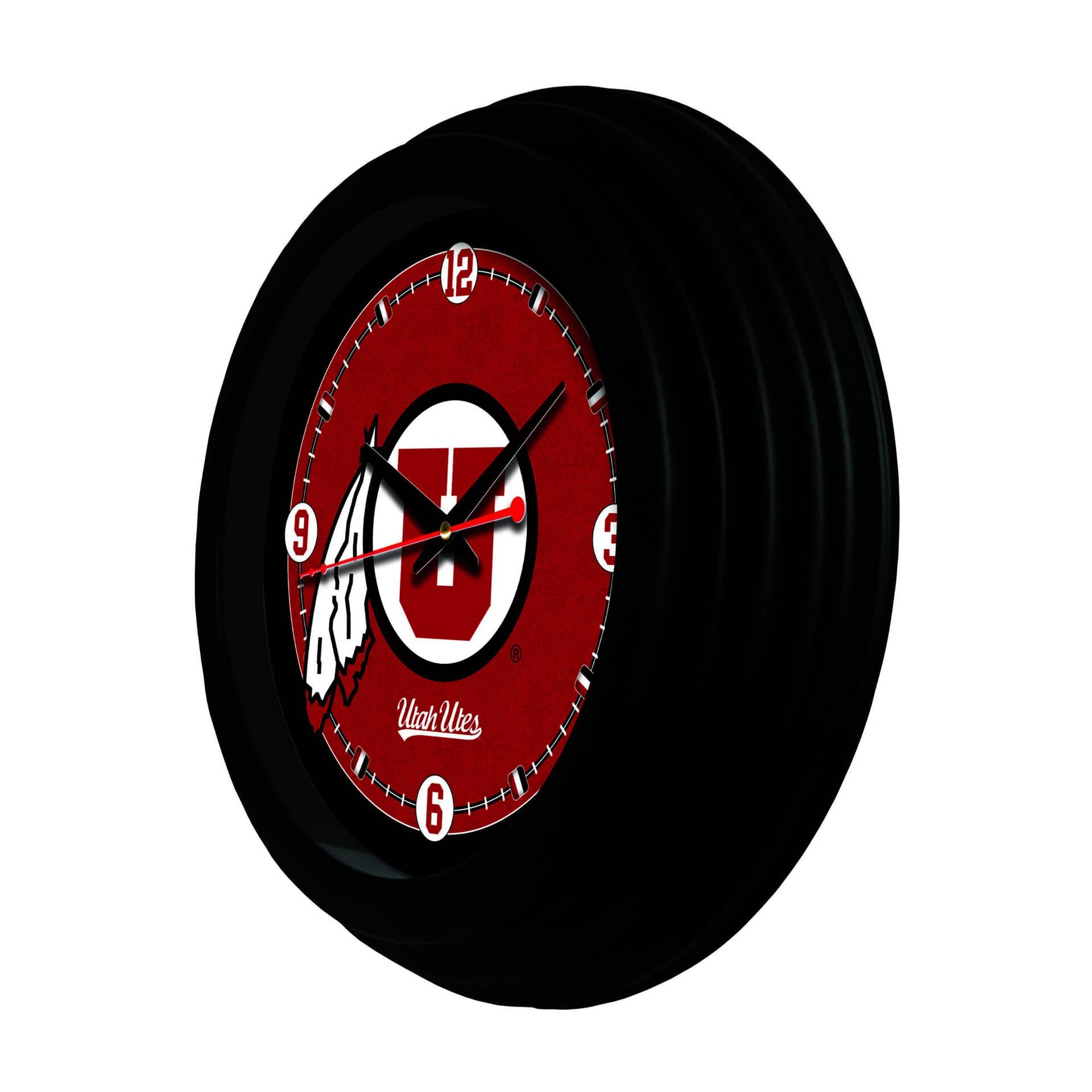 University of Utah 15-Inch Wall Clock in Black 4 University of Utah 15-Inch Wall Clock in Black