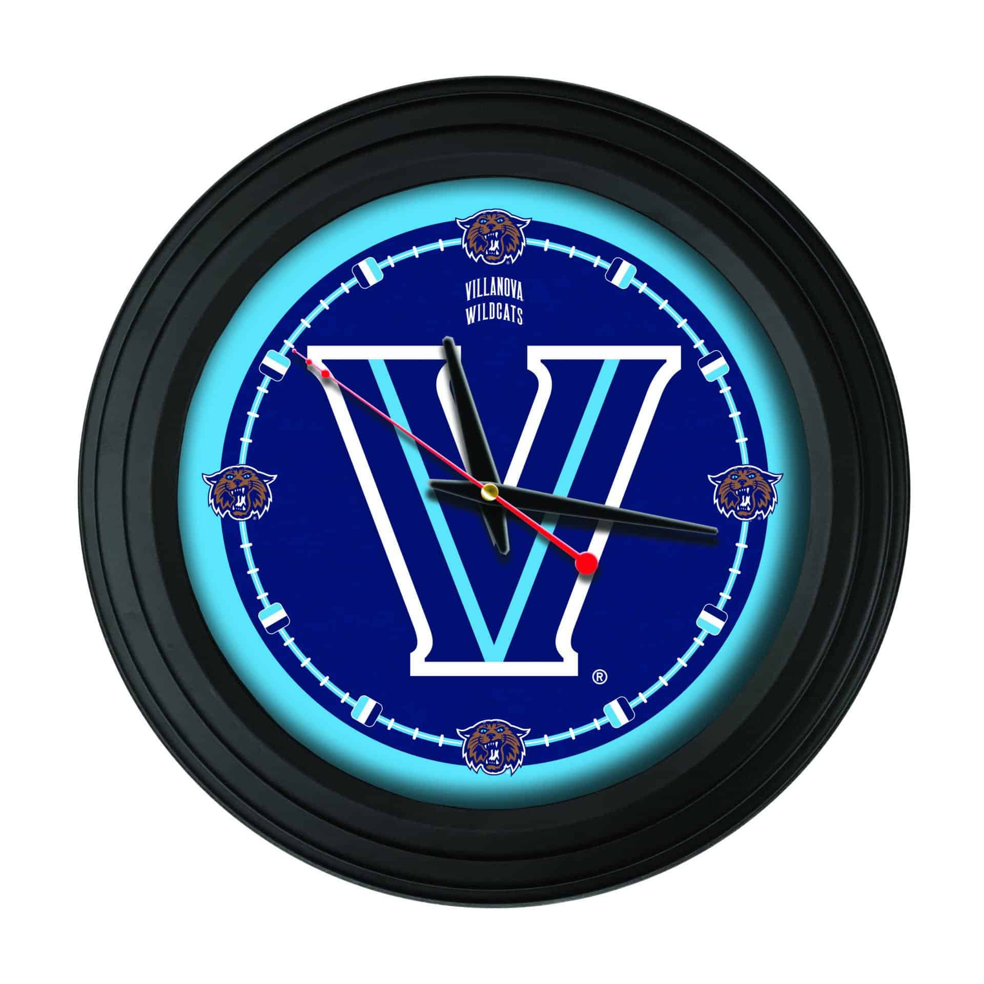 Villanova University 15-Inch Wall Clock in Black 1 Villanova University 15-Inch Wall Clock in Black
