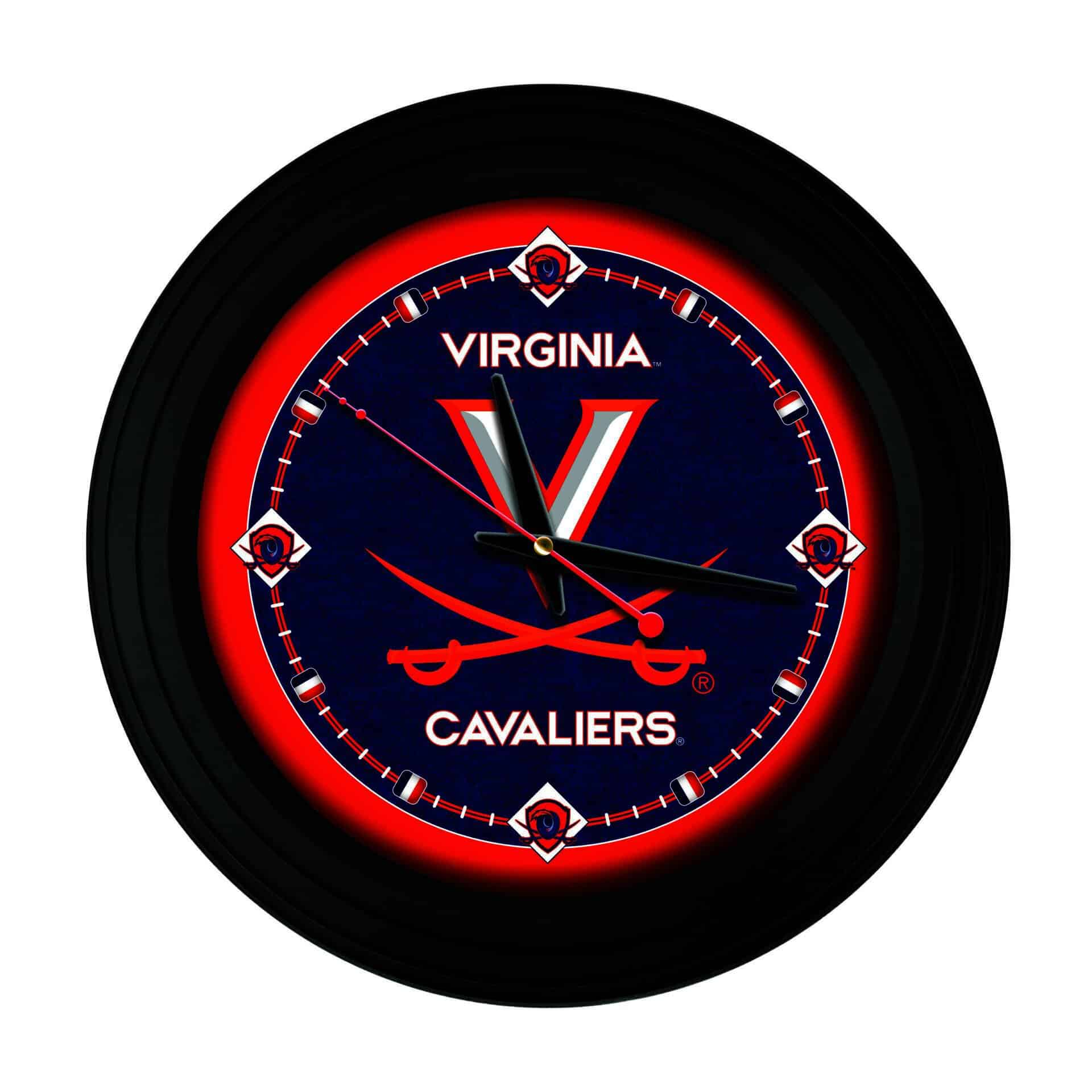 University of Virginia 15-Inch Wall Clock in Black 1 University of Virginia 15-Inch Wall Clock in Black