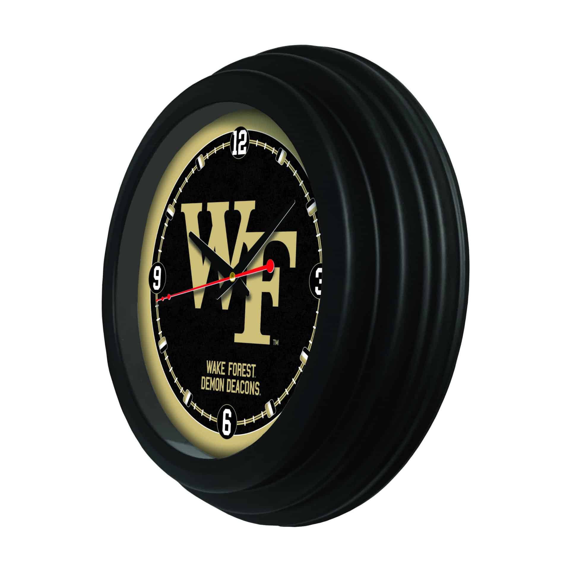 Wake Forest University 15-Inch Wall Clock in Black 2 Wake Forest University 15-Inch Wall Clock in Black - Image 2