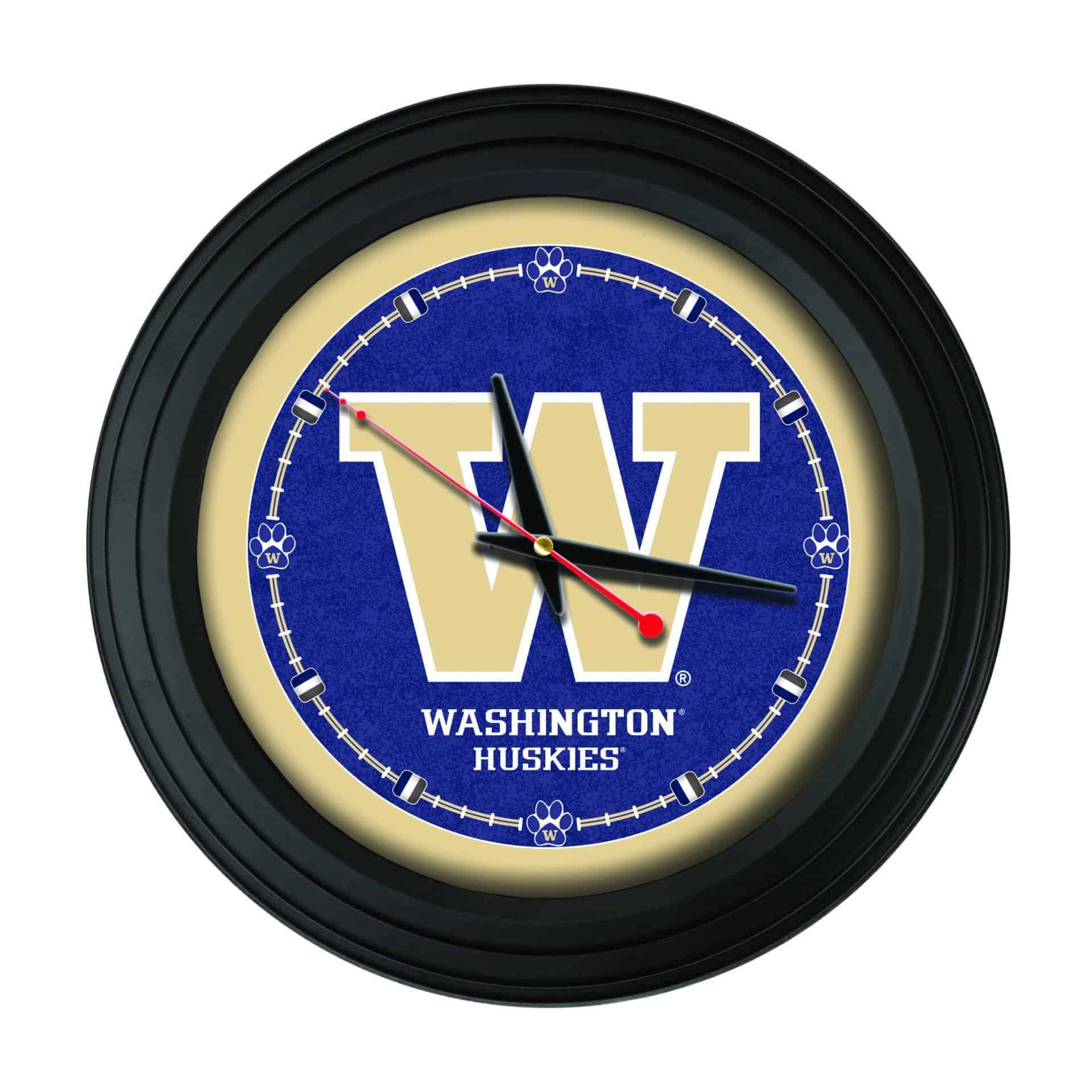 University of Washington 15-Inch Wall Clock in Black 1 University of Washington 15-Inch Wall Clock in Black