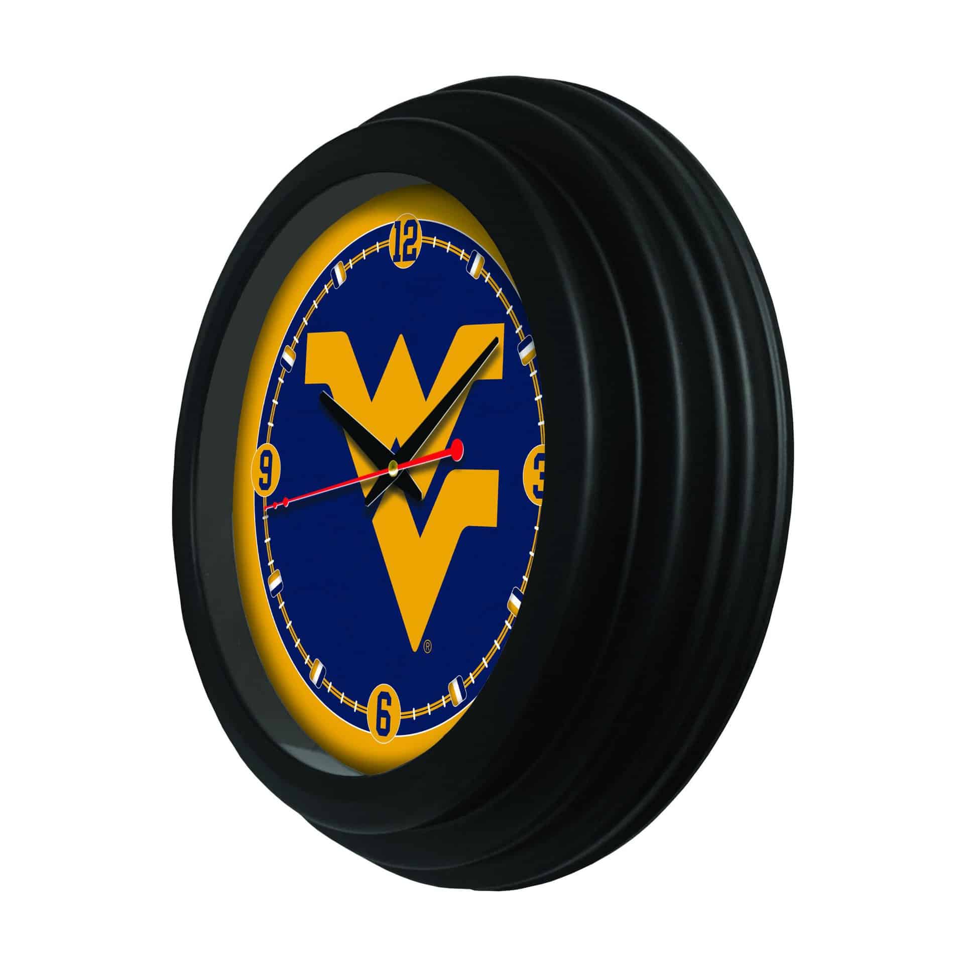 West Virginia University 15-Inch Wall Clock in Black 4 West Virginia University 15-Inch Wall Clock in Black
