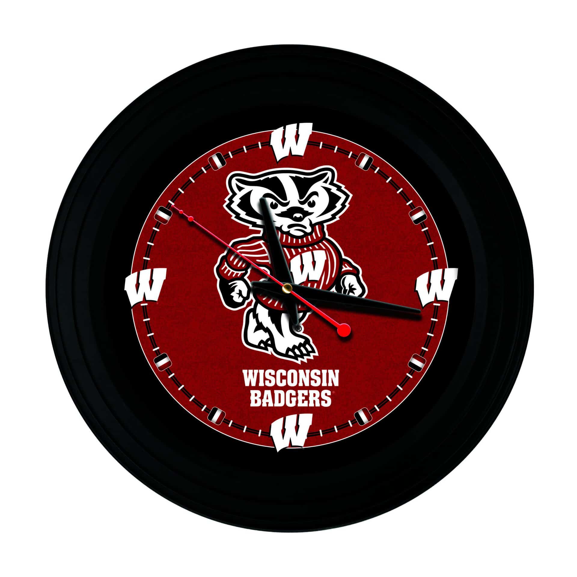 University of Wisconsin (Badger) 15-Inch Wall Clock in Black 3 University of Wisconsin (Badger) 15-Inch Wall Clock in Black