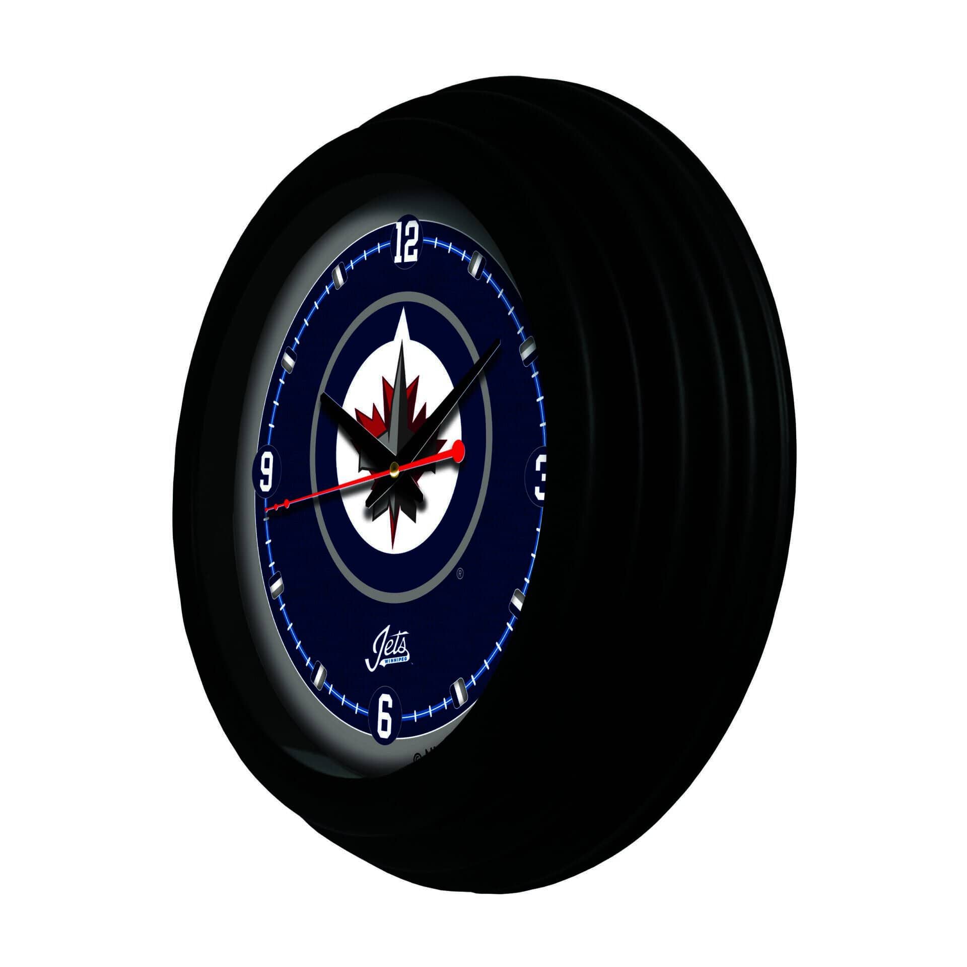 Winnipeg Jets 15-Inch Wall Clock in Black 2 Winnipeg Jets 15-Inch Wall Clock in Black - Image 2