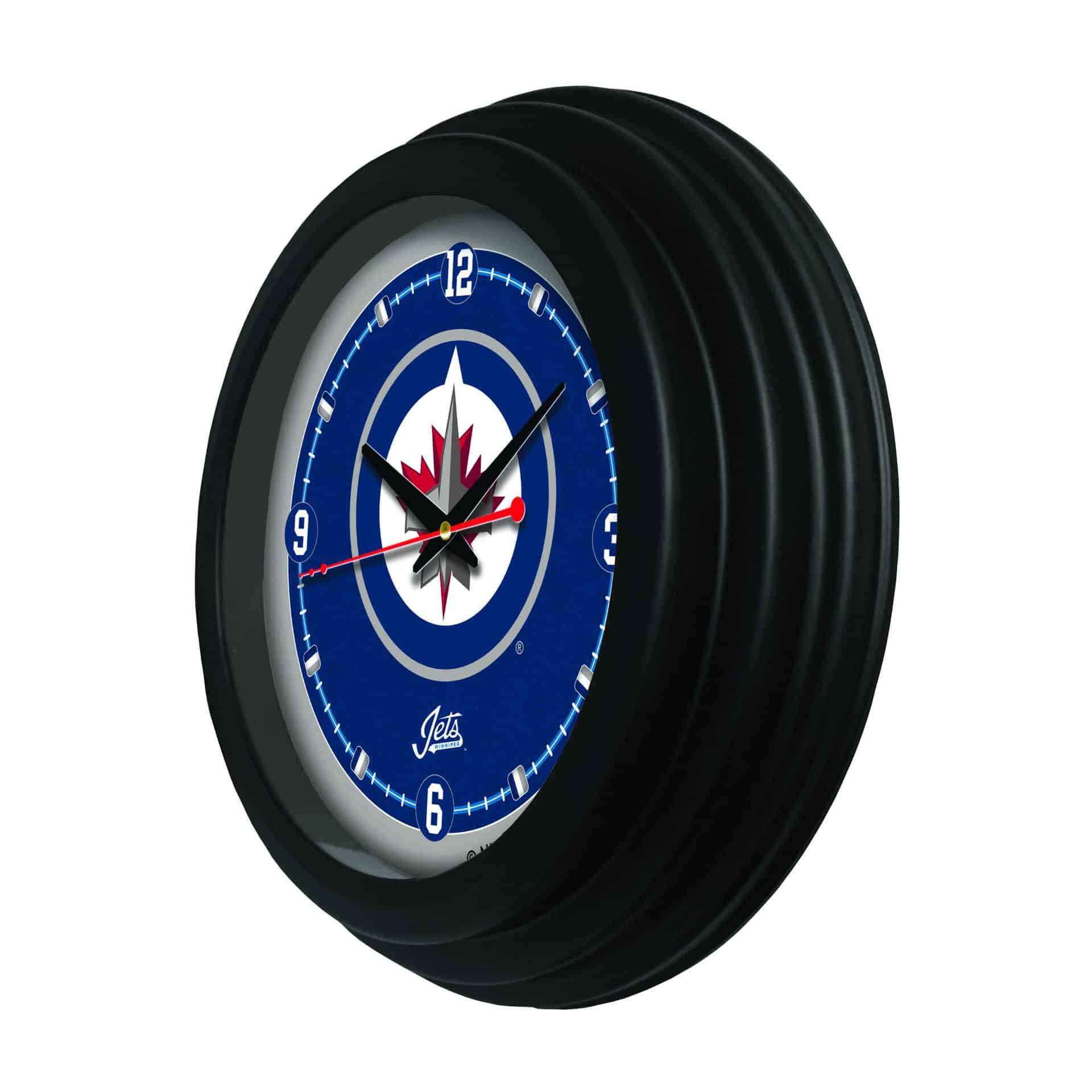 Winnipeg Jets 15-Inch Wall Clock in Black 4 Winnipeg Jets 15-Inch Wall Clock in Black
