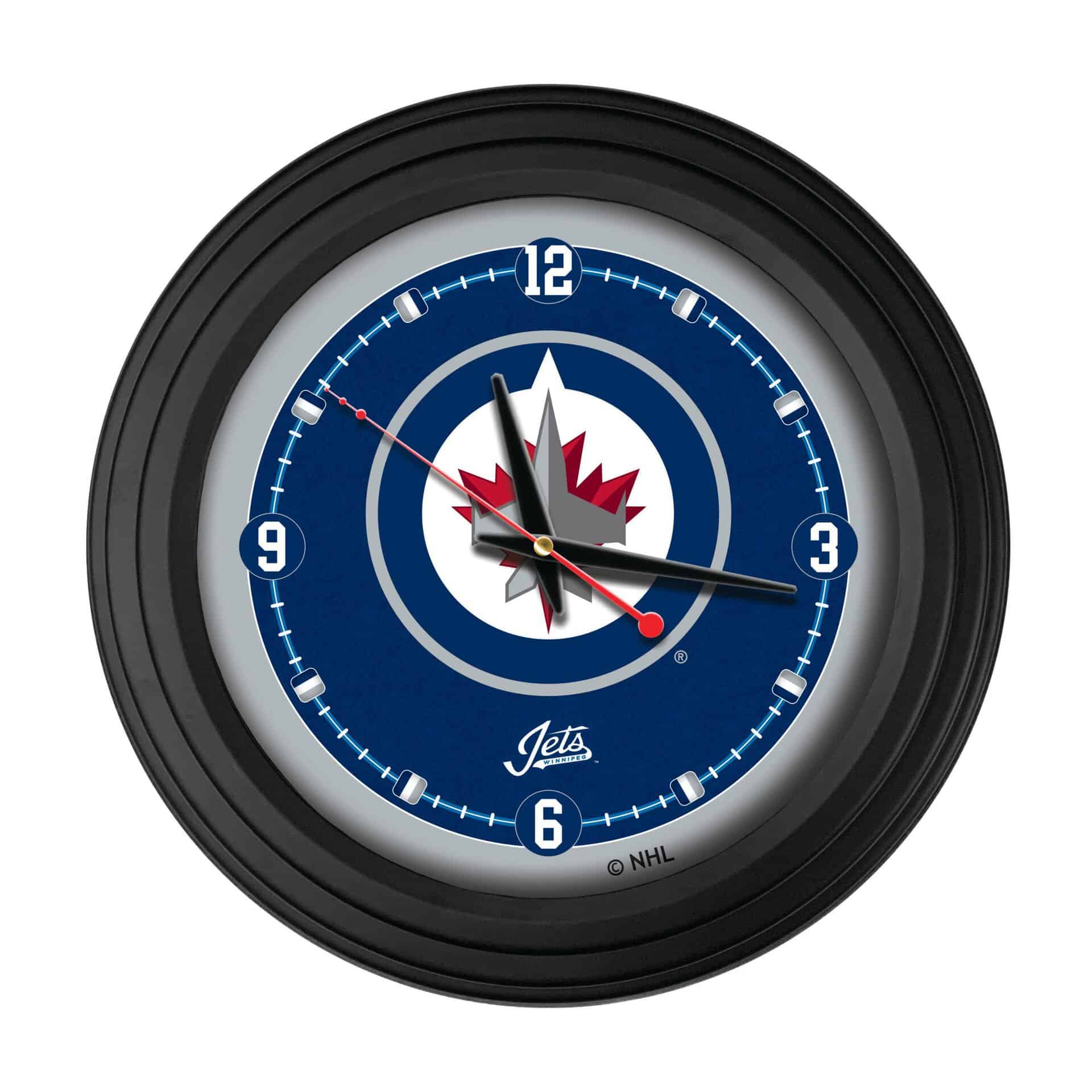 Winnipeg Jets 15-Inch Wall Clock in Black 3 Winnipeg Jets 15-Inch Wall Clock in Black