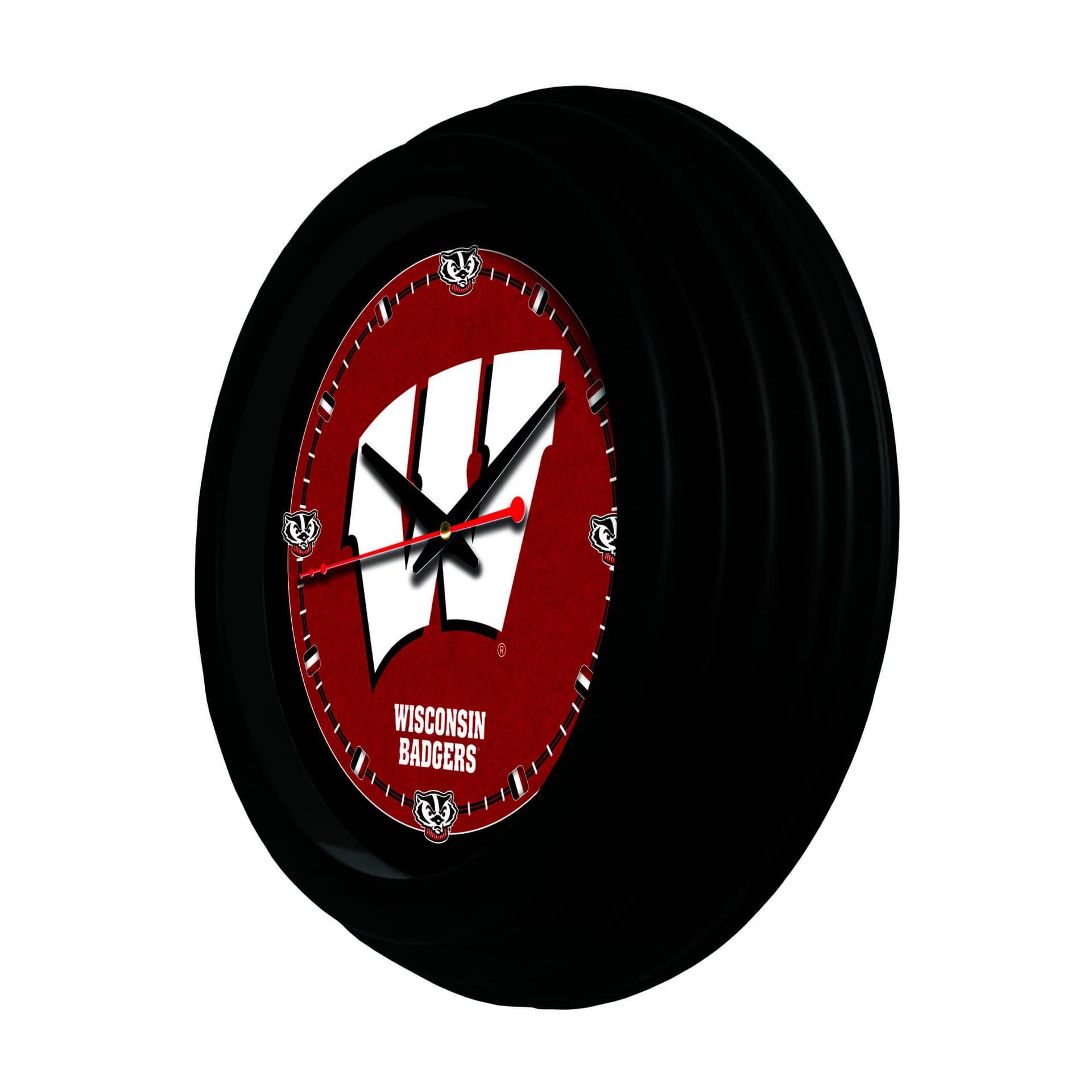 University of Wisconsin (W) 15-Inch Wall Clock in Black 4 University of Wisconsin (W) 15-Inch Wall Clock in Black
