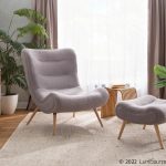 Cloud Contemporary Grey Sherpa Fabric Chair with Ottoman 12 Cloud Contemporary Grey Sherpa Fabric Chair with Ottoman