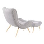 Cloud Contemporary Grey Sherpa Fabric Chair with Ottoman 16 Cloud Contemporary Grey Sherpa Fabric Chair with Ottoman