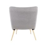 Cloud Contemporary Grey Sherpa Fabric Chair with Ottoman 17 Cloud Contemporary Grey Sherpa Fabric Chair with Ottoman