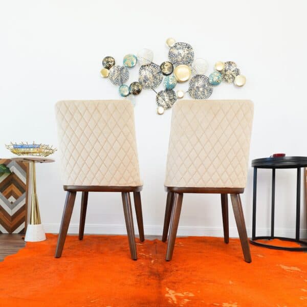 CloveBeigeVelvetDiningChair 3