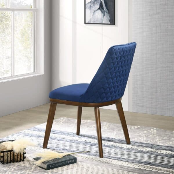 CloveNavyBlueVelvetDiningChair 1