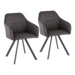 Clubhouse Contemporary Black Pleated Faux Leather Accent Chairs (Set of 2) 13 Clubhouse Contemporary Black Pleated Faux Leather Accent Chairs (Set of 2)