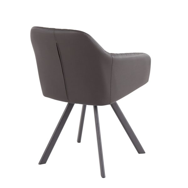 Clubhouse Contemporary Black Pleated Faux Leather Accent Chairs Set of 2 5