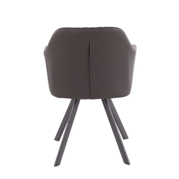 Clubhouse Contemporary Black Pleated Faux Leather Accent Chairs Set of 2 6