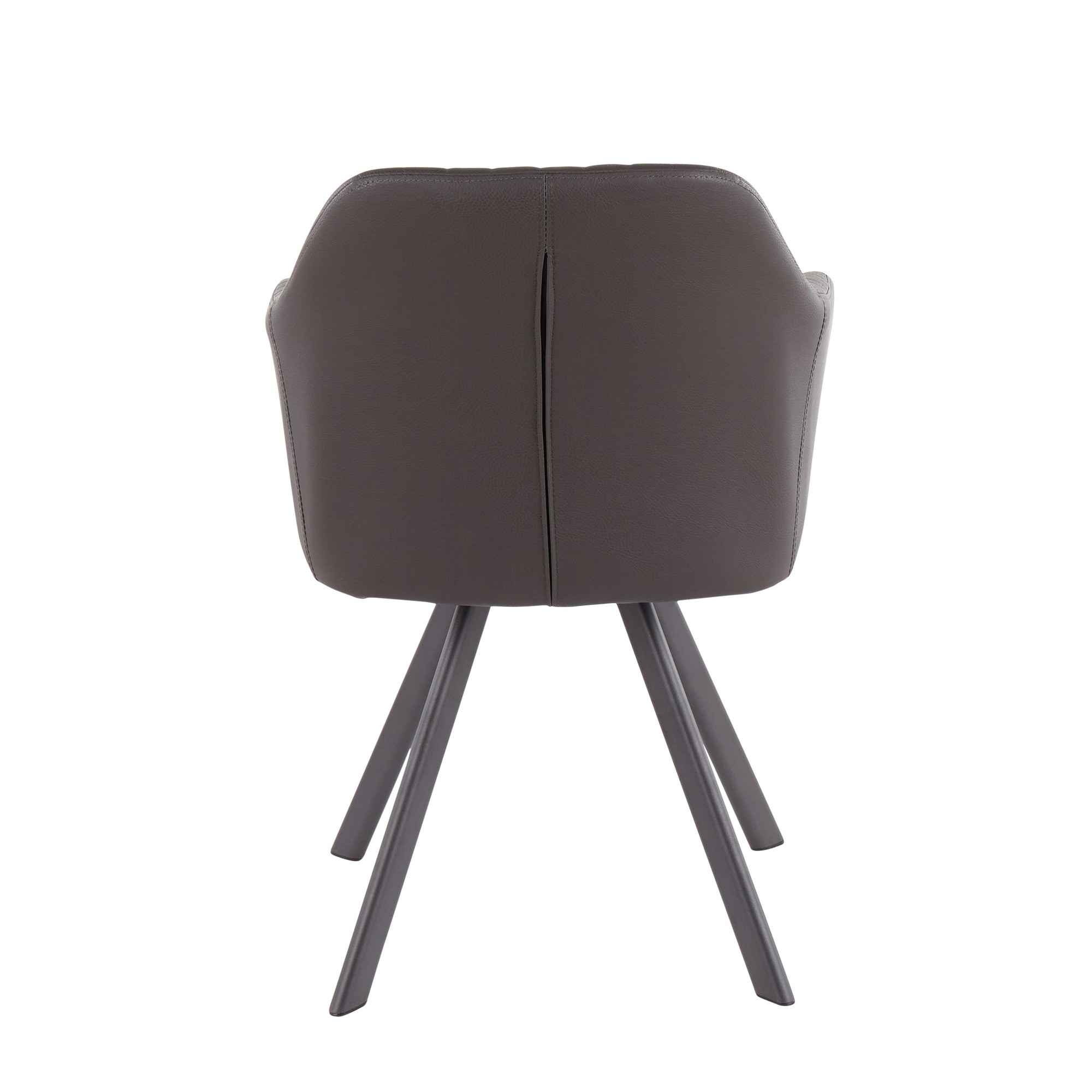 Clubhouse Contemporary Black Pleated Faux Leather Accent Chairs (Set of 2) 7 Clubhouse Contemporary Black Pleated Faux Leather Accent Chairs (Set of 2) - Image 7