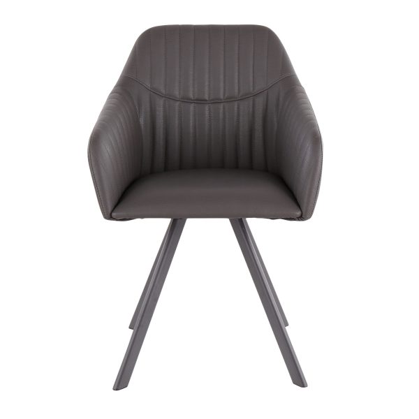 Clubhouse Contemporary Black Pleated Faux Leather Accent Chairs Set of 2 7