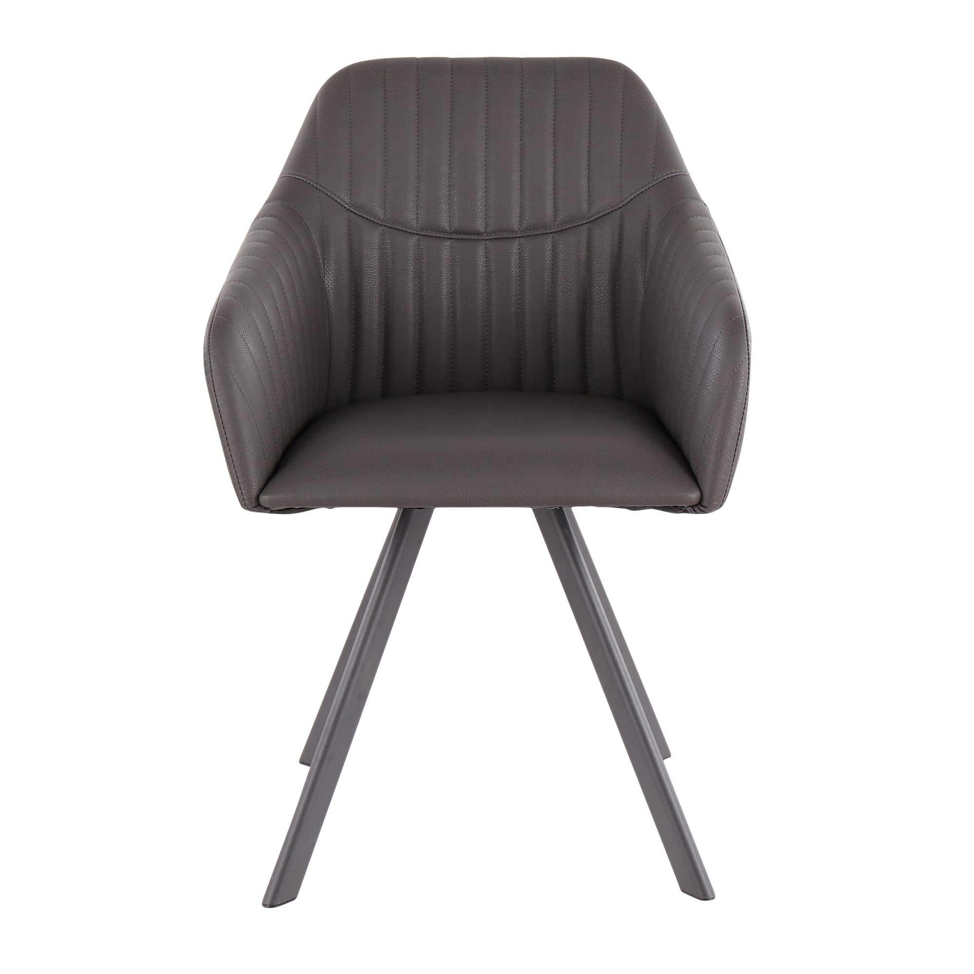 Clubhouse Contemporary Black Pleated Faux Leather Accent Chairs (Set of 2) 8 Clubhouse Contemporary Black Pleated Faux Leather Accent Chairs (Set of 2) - Image 8