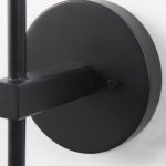Clyde 6.0L x 8.0W x 37.0H Matte Black W/Glass Round Wall Sconce