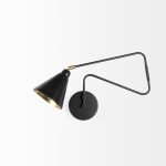 Cobalt 6L x 32W Black Metal Cone Shaped Swivel Wall Sconce