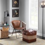 Cobbler 19-Inch Brown Leather and Tan Canvas Industrial Pouf 9 Cobbler 19-Inch Brown Leather and Tan Canvas Industrial Pouf