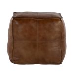 Cobbler 19-Inch Espresso Leather Patchwork Industrial Pouf Ottoman 10 Cobbler 19-Inch Espresso Leather Patchwork Industrial Pouf Ottoman