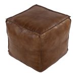 Cobbler 19-Inch Espresso Leather Patchwork Industrial Pouf Ottoman 11 Cobbler 19-Inch Espresso Leather Patchwork Industrial Pouf Ottoman