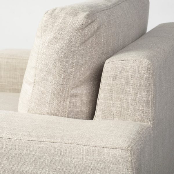 Colburne I Beige Fabric W Wood and Iron Frame Accent Chair 6