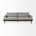 Colburne II 95" Gray Upholstered Three Seater Sofa