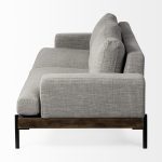 Colburne II 95" Gray Upholstered Three Seater Sofa