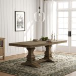 Colestin Light Brown Farmhouse Solid Wood 8-Seat Dining Table